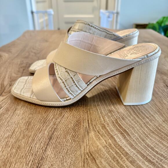 Vince Camuto | Saygan Noli Taupe Leather Sandal | Women’s Size 9.5 - Picture 12 of 12